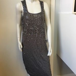 NWT BCBG LONG SEQUIN DRESS Large